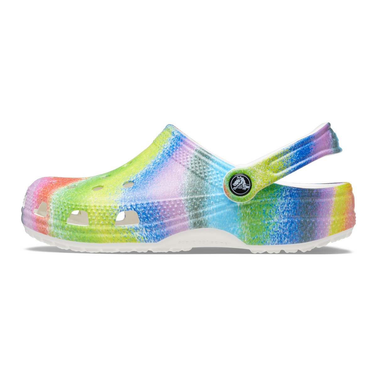 Saboti Crocs Classic Spray Dye Clog Alb - White/Multi - 2 | YEO
