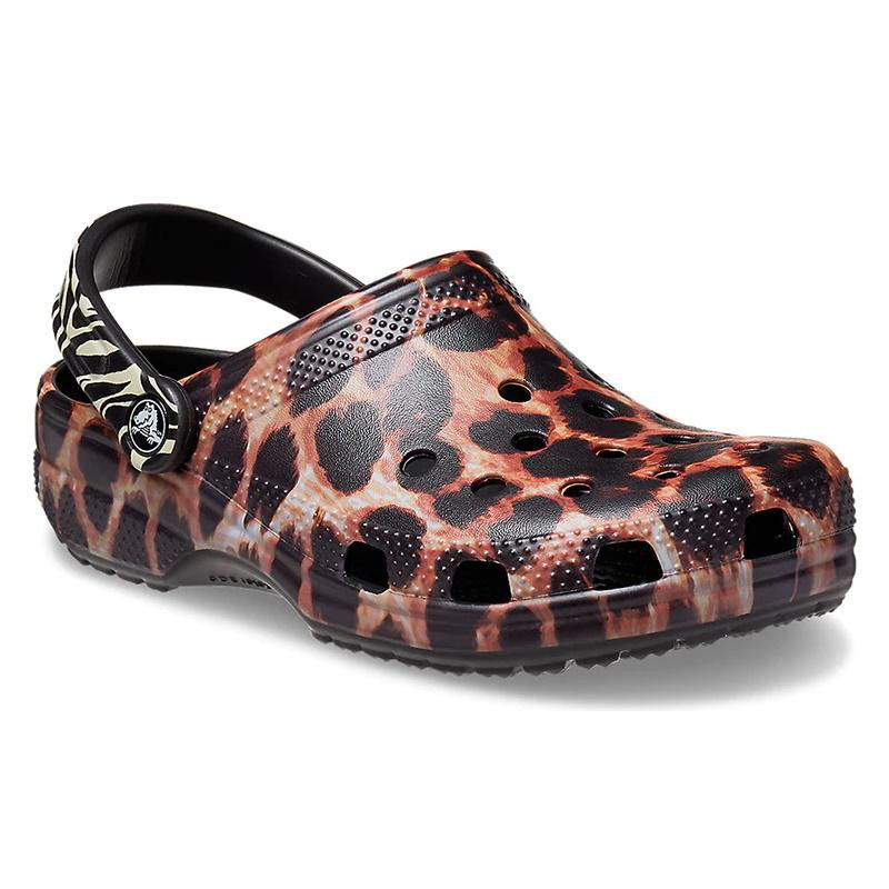 Saboți Crocs Classic Animal Remix Clog Negru - Black/Multi Animal - 1 | YEO