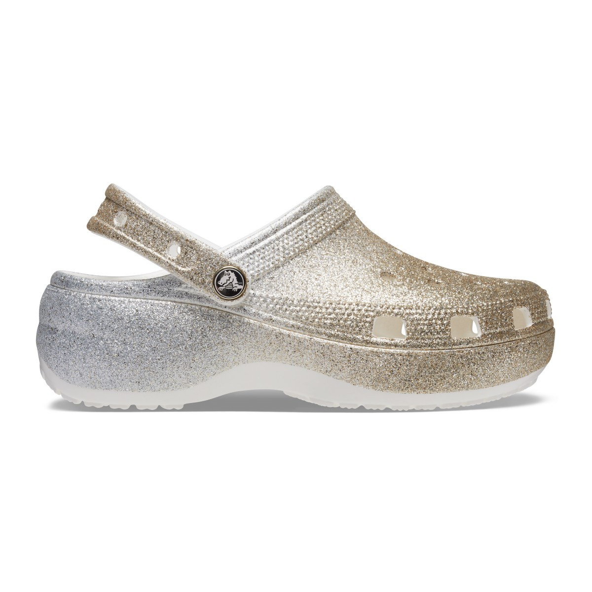 Saboți crocs women's classic platform ombre glitter clog