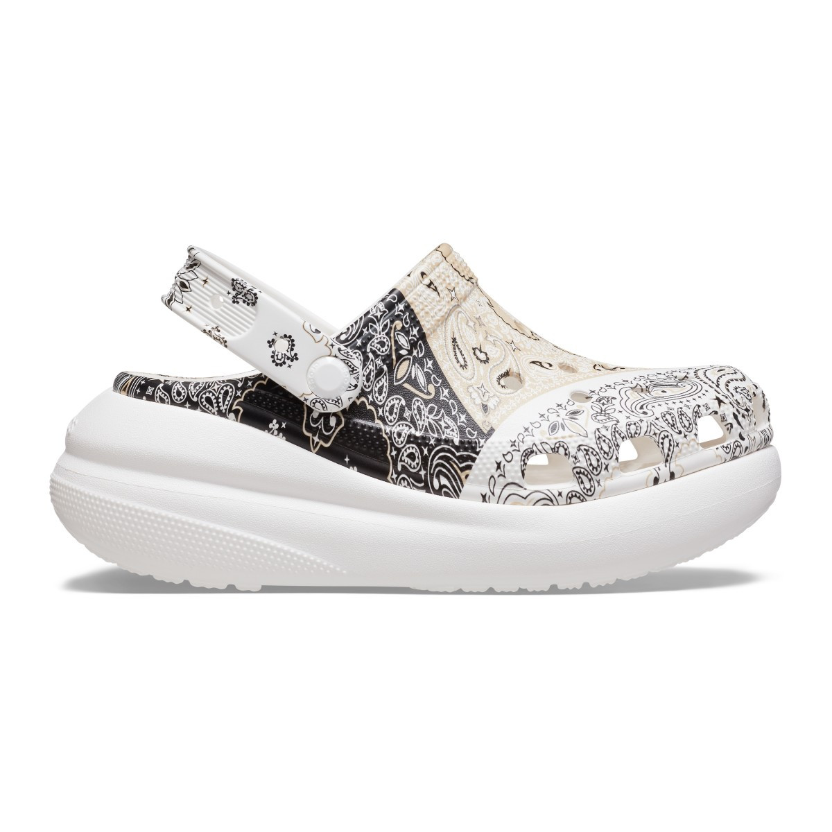 Saboți Crocs Classic Crush Bandana Clog Maro - Chai/Multi