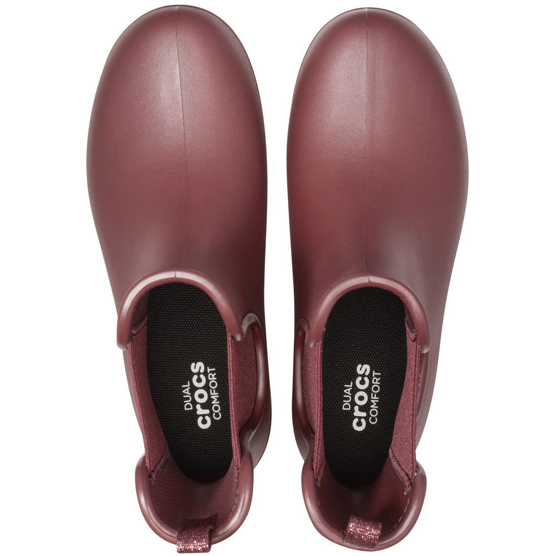 Cizme Crocs Freesail Chelsea Boot Bordo - Metallic Burgundy - 4 | YEO