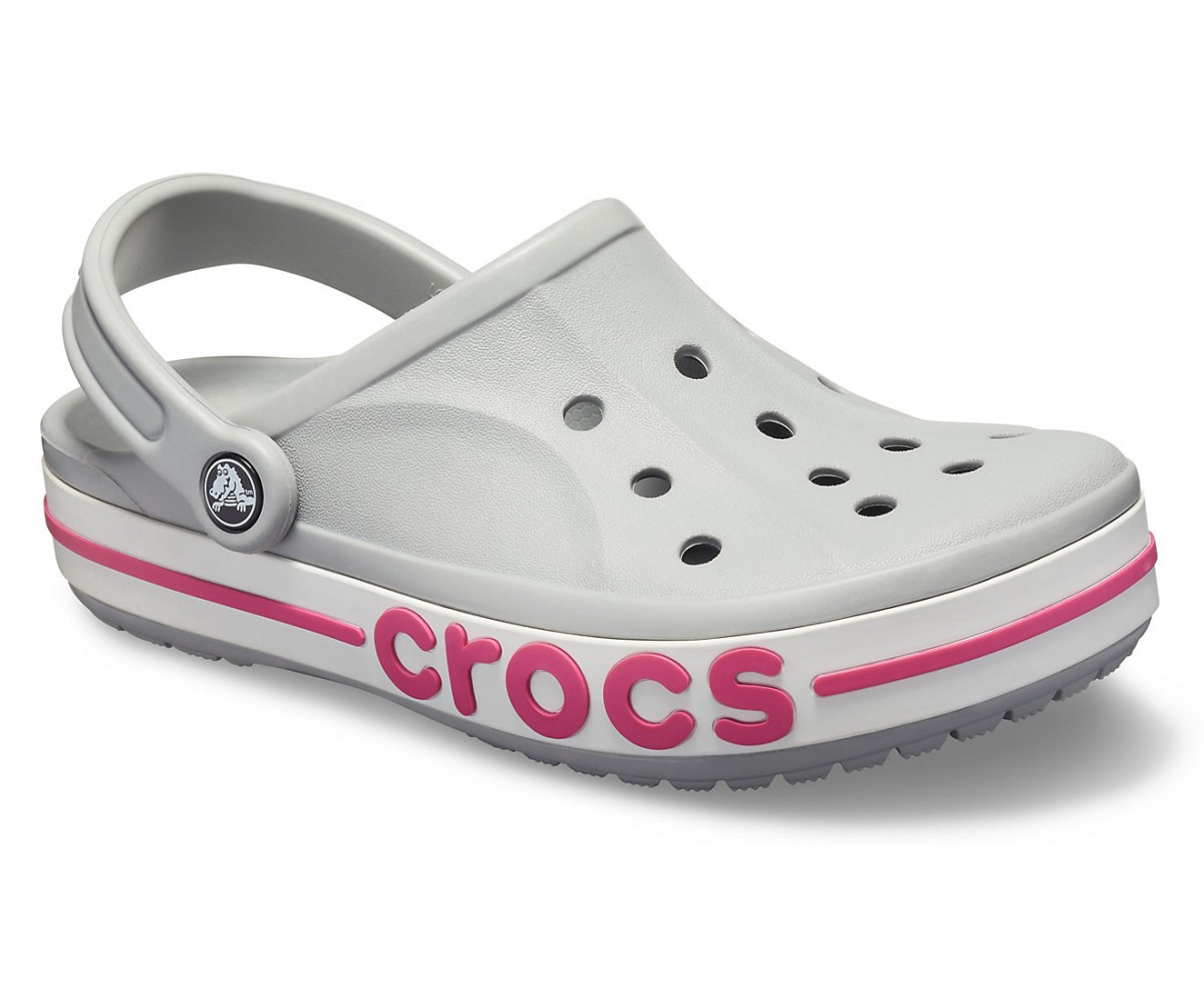 Saboti Crocs Bayaband Clog Gri - Light Grey/Candy Pink - 1 | YEO
