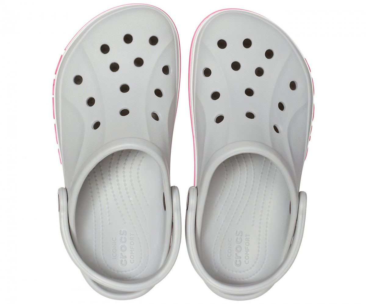 Saboti Crocs Bayaband Clog Gri - Light Grey/Candy Pink - 2 | YEO