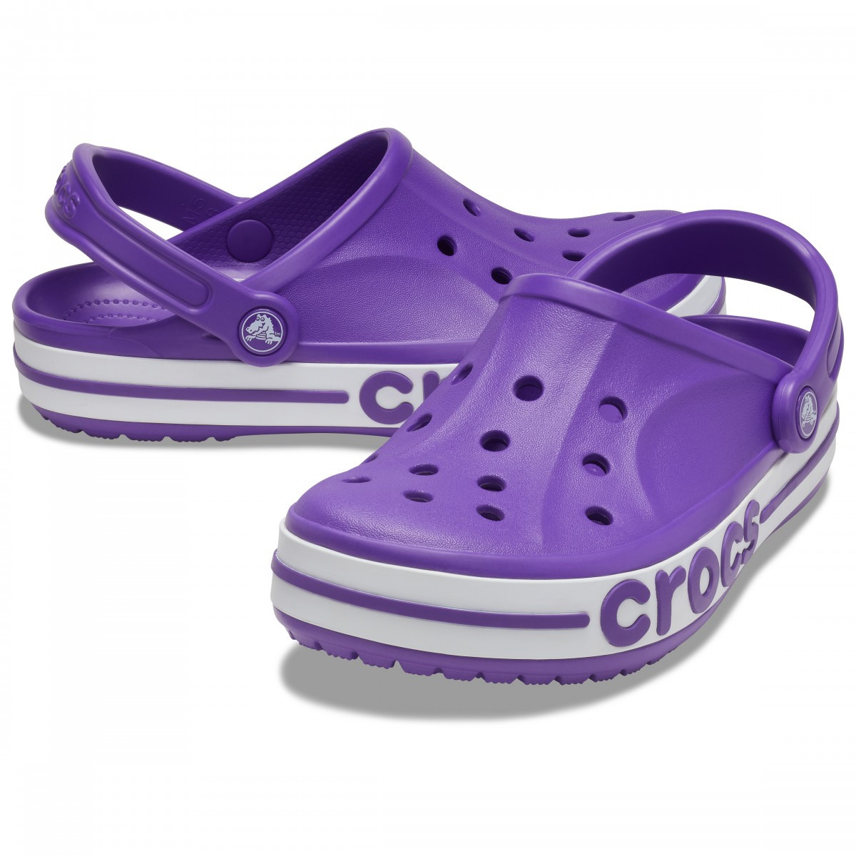Saboti Crocs Bayaband Clog Mov - Neon Purple/White - 5 | YEO