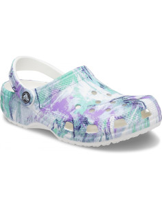 Saboți Crocs Classic Out of... Alb - White/Multi 2