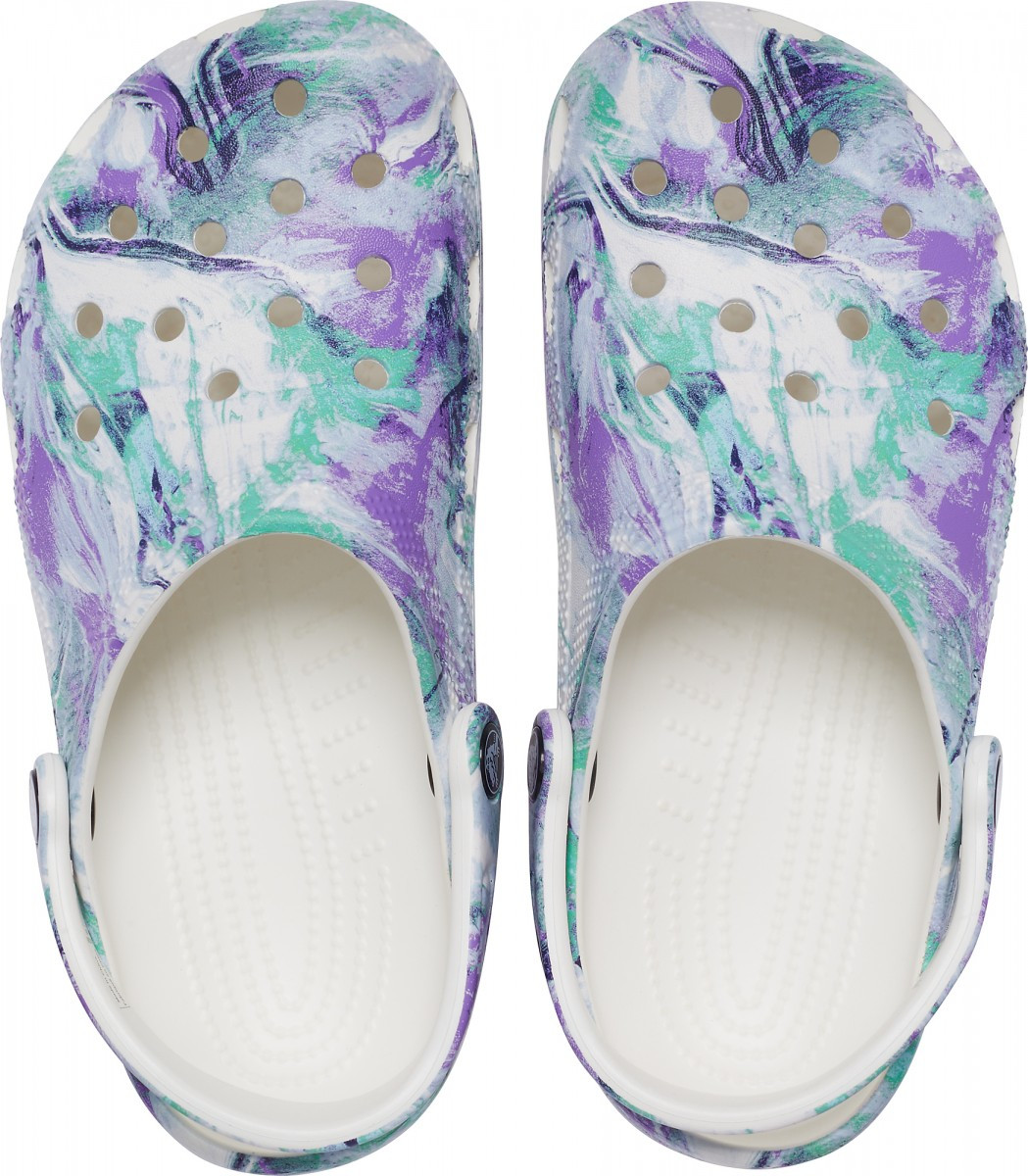 Saboți Crocs Classic Out of this World II Clog Alb - White/Multi - 2 | YEO
