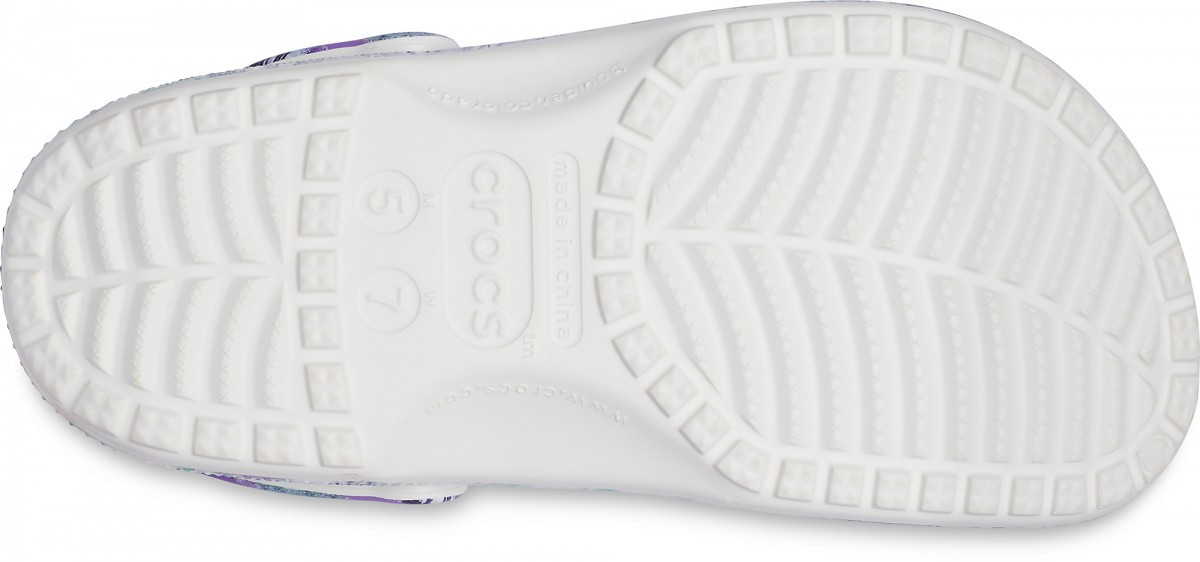 Saboți Crocs Classic Out of this World II Clog Alb - White/Multi
