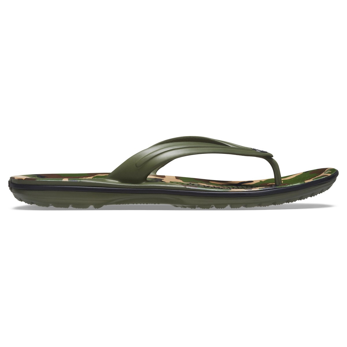Șlapi Crocs Crocband Printed Flip Verde - Army Green/Black - 1 | YEO