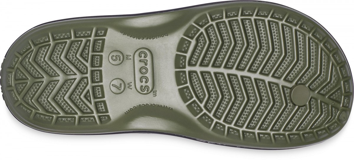 Șlapi Crocs Crocband Printed Flip Verde - Army Green/Black