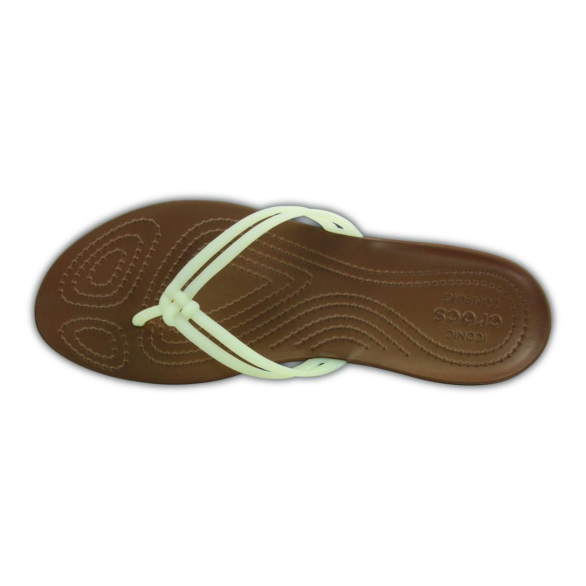 Slapi Crocs Isabella Flip Maro - White/Bronze - 2 | YEO