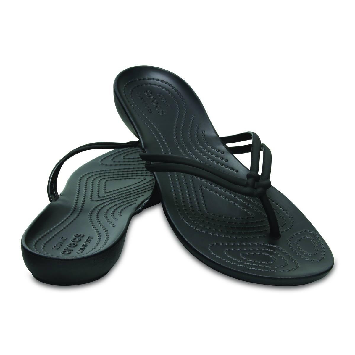 Slapi Crocs Isabella Flip Negru - Black/Black - 2 | YEO