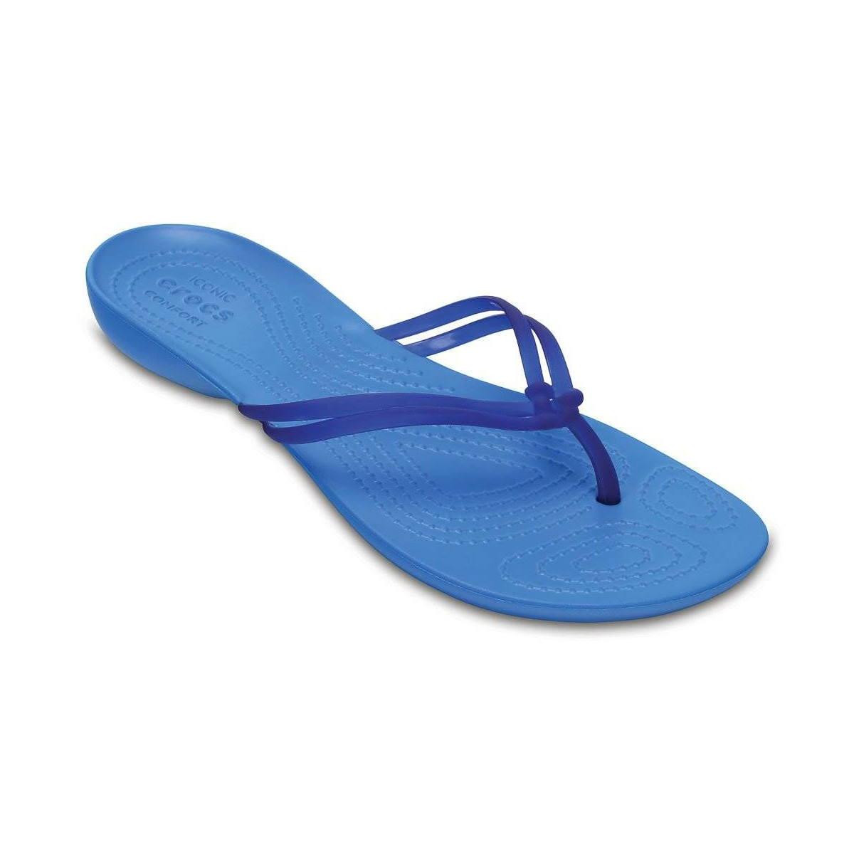 Slapi Crocs Isabella Flip Albastru - Cerulean Blue - 1 | YEO