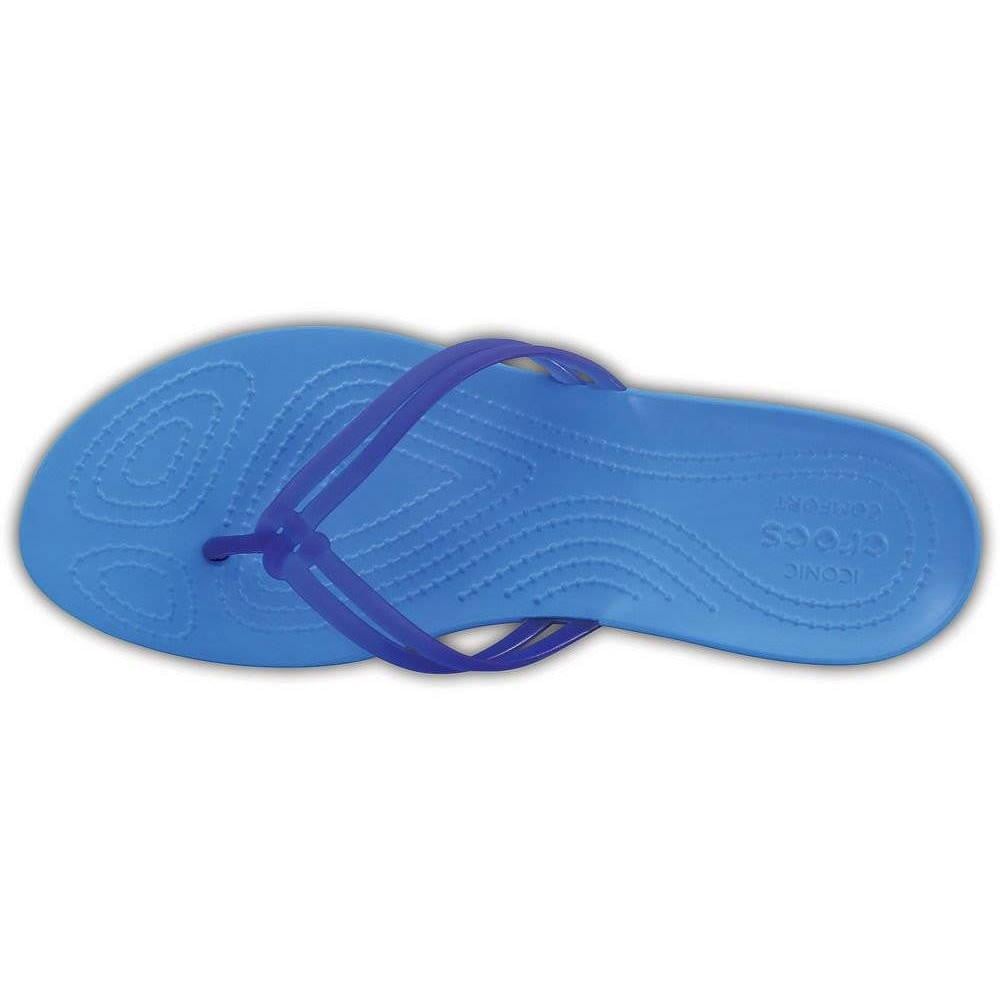 Slapi Crocs Isabella Flip Albastru - Cerulean Blue - 2 | YEO