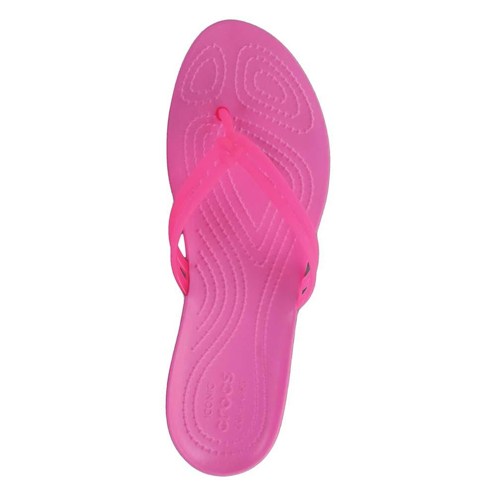 Slapi Crocs Isabella Flip Roz - Vibrant Pink - 2 | YEO