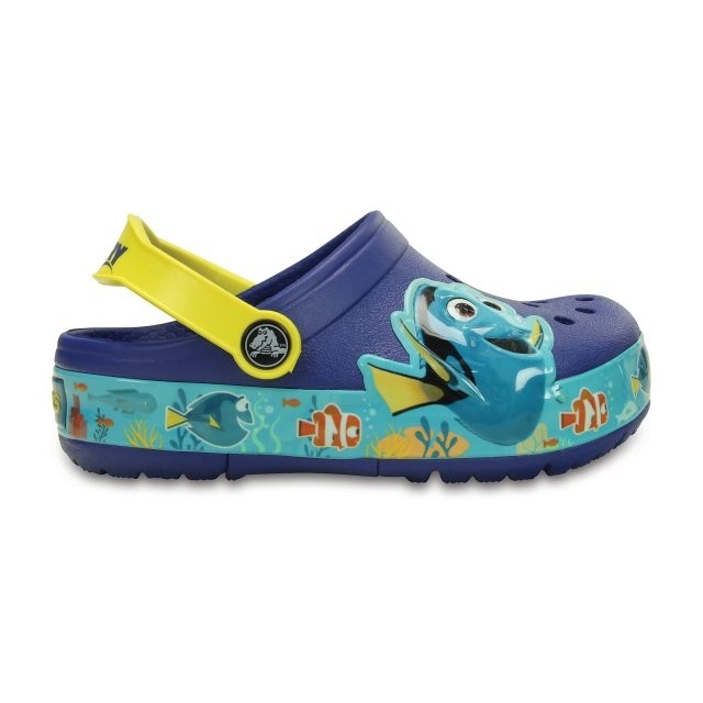 Saboti Crocs Lights Finding Dory Clog Albastru – Cerulean Blue Albastru imagine 2022