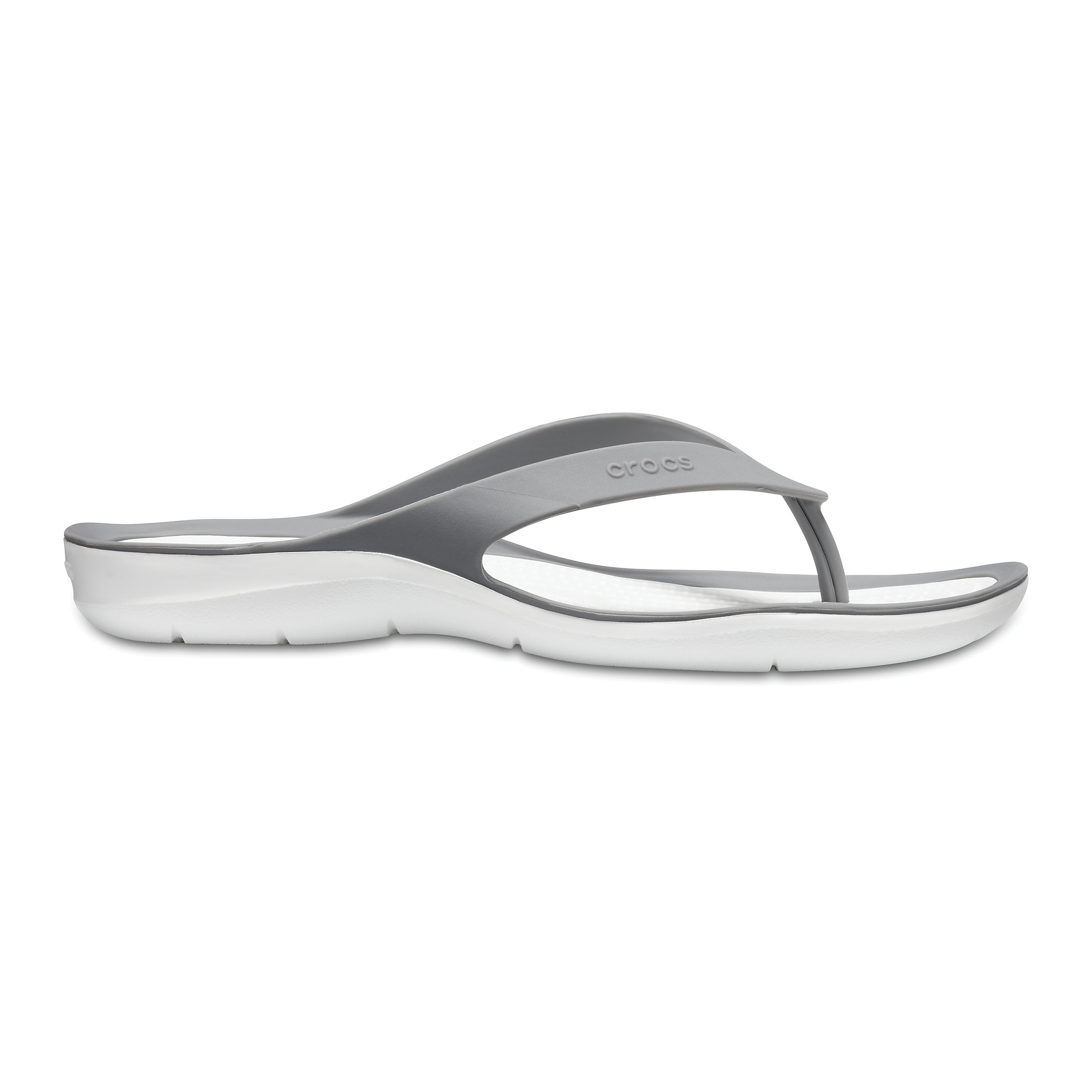 Slapi Crocs Women’s Swiftwater Flip Gri – Smoke/White Crocs