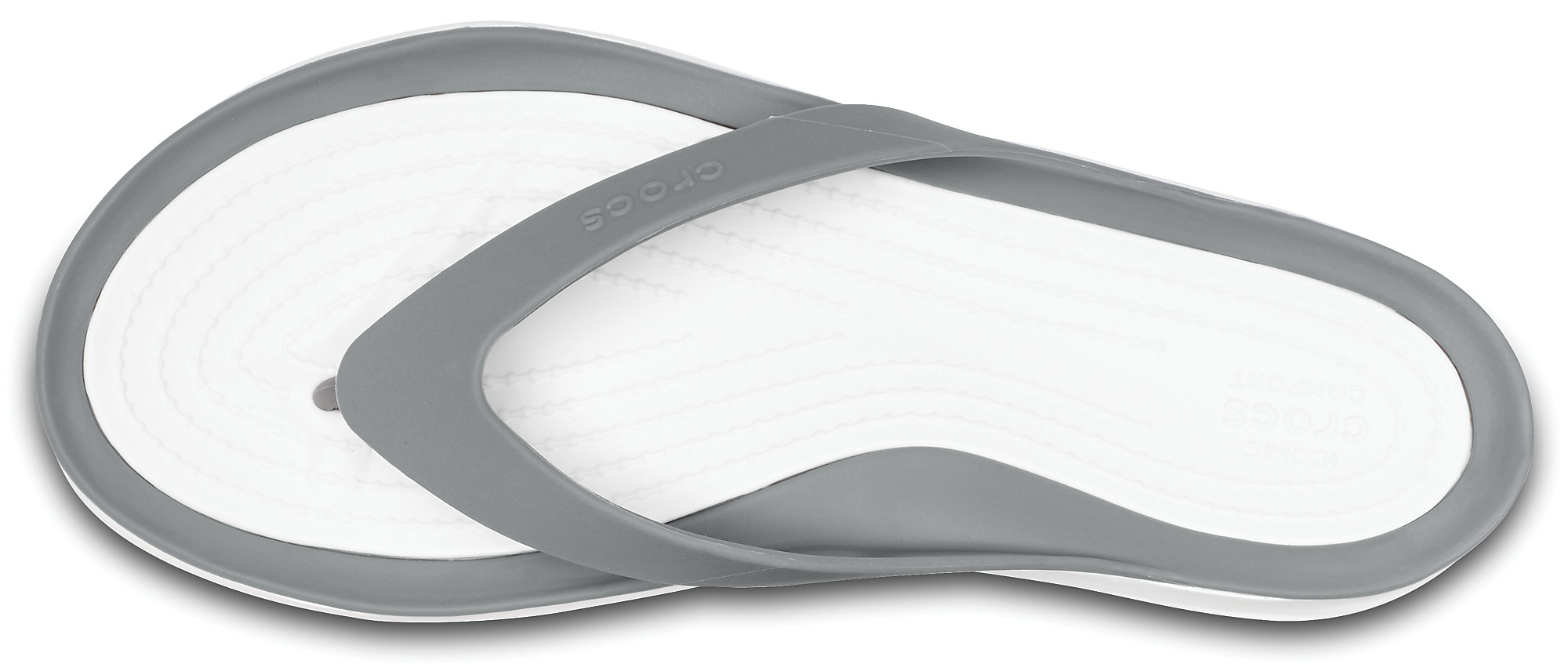 Șlapi Crocs Women\'s Swiftwater Flip Gri - Smoke/White - 2 | YEO