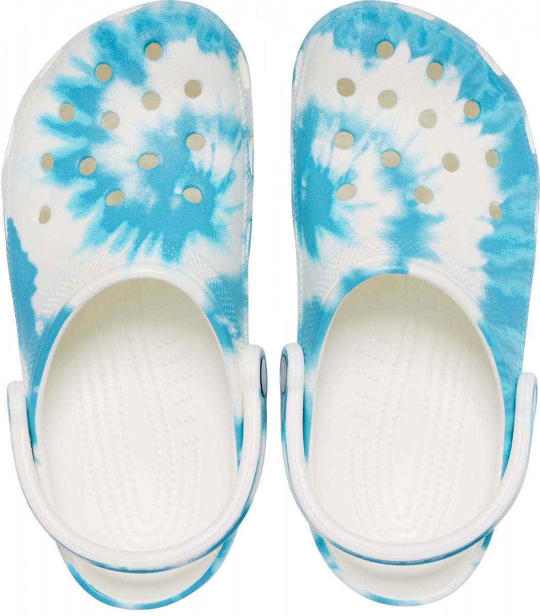 Saboti Crocs Classic Tie-Dye Graphic Clog Albastru deschis - Digital Aqua - 1 | YEO