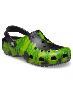 Saboti Crocs Classic... Negru - Black/Lime Punch 2