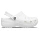 Saboți Crocs Women's Classic Platform Clog Culoare Alb - White