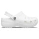 Saboți Crocs Women's Classic Platform Clog Culoare Alb - White