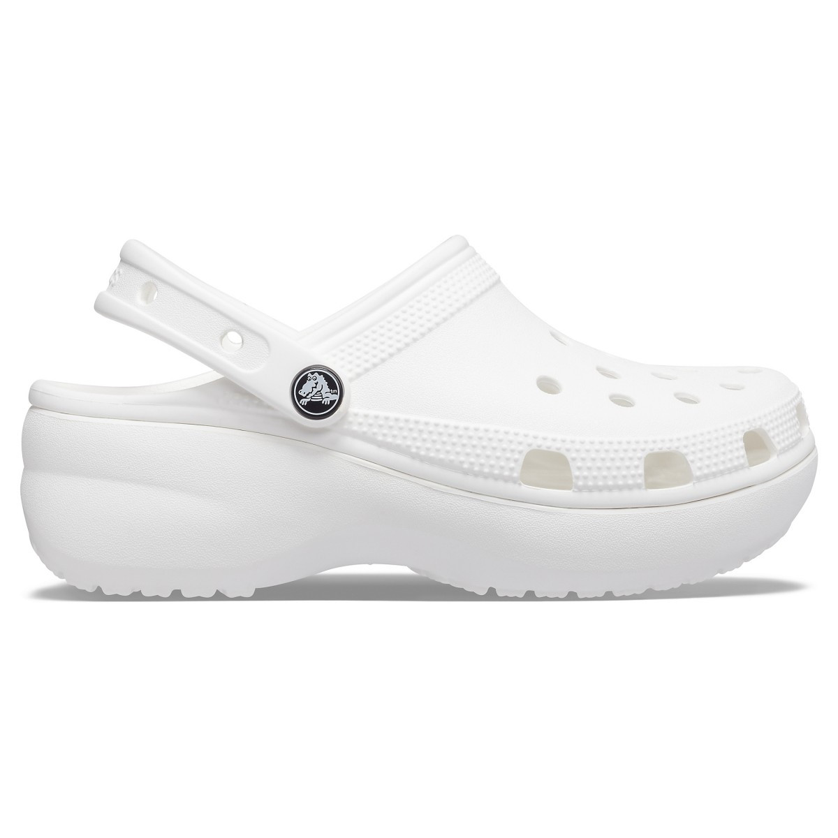 Saboți Crocs Women\'s Classic Platform Clog Alb - White