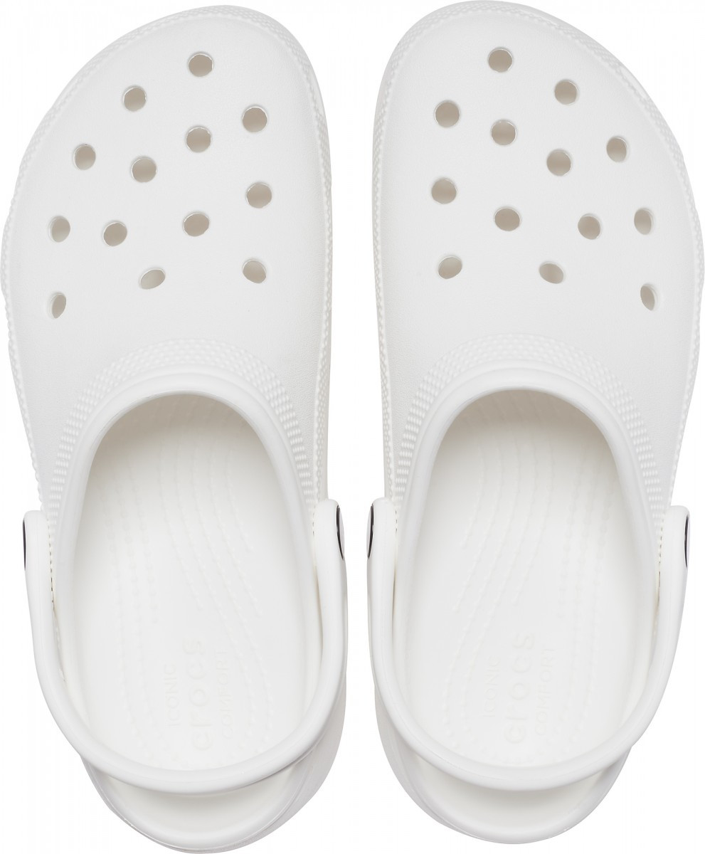 Saboți Crocs Women\'s Classic Platform Clog Alb - White - 2 | YEO