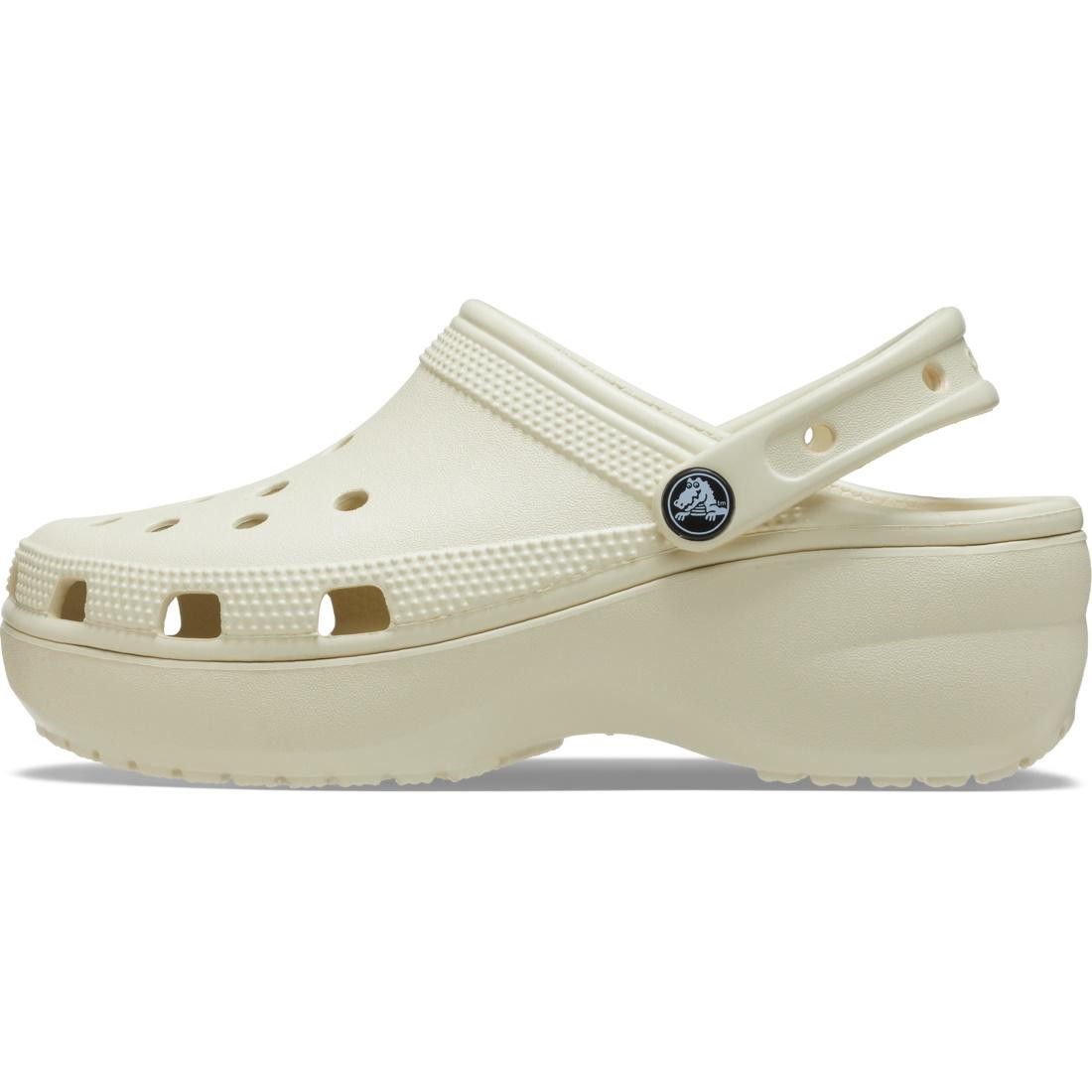 Saboți Crocs Women\'s Classic Platform Clog Bej - Bone - 2 | YEO