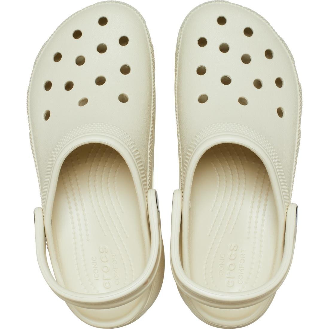 Saboți Crocs Women\'s Classic Platform Clog Bej - Bone - 4 | YEO