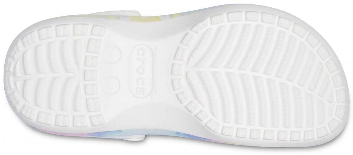 Saboți Crocs Women\'s Classic Platform Tie-Dye Graphic Clog Alb - White/Multi - 3 | YEO