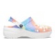 Saboți Crocs Women's Classic Platform Tie-Dye Graphic Clog Culoare Alb - Oxygen / Multi