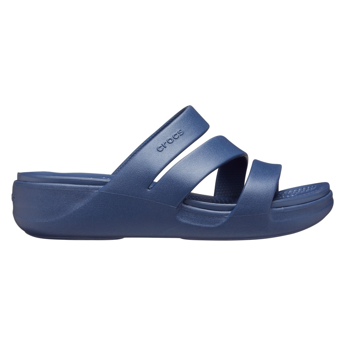 Papuci Crocs Monterey Strappy Wedge Albastru – Navy Albastru imagine 2022