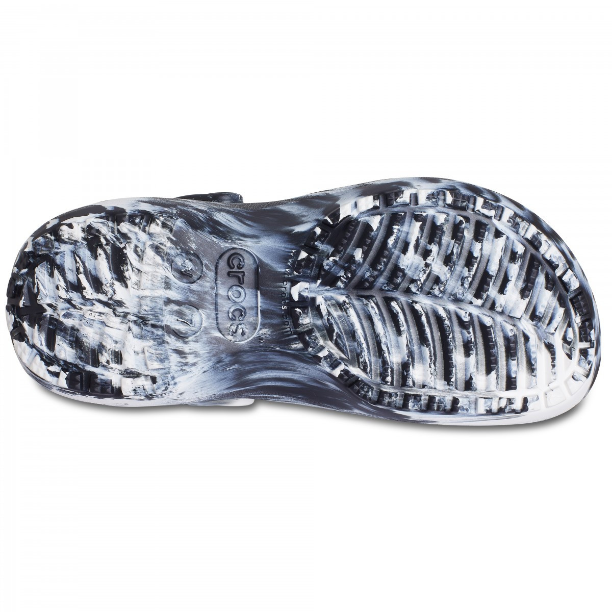 Saboți Crocs Women\'s Classic Platform Marbled Clog Negru - Black/White - 3 | YEO