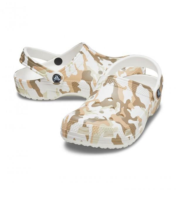 Saboti Crocs Classic Printed Camo Clog Alb - White/Multi - 2 | YEO