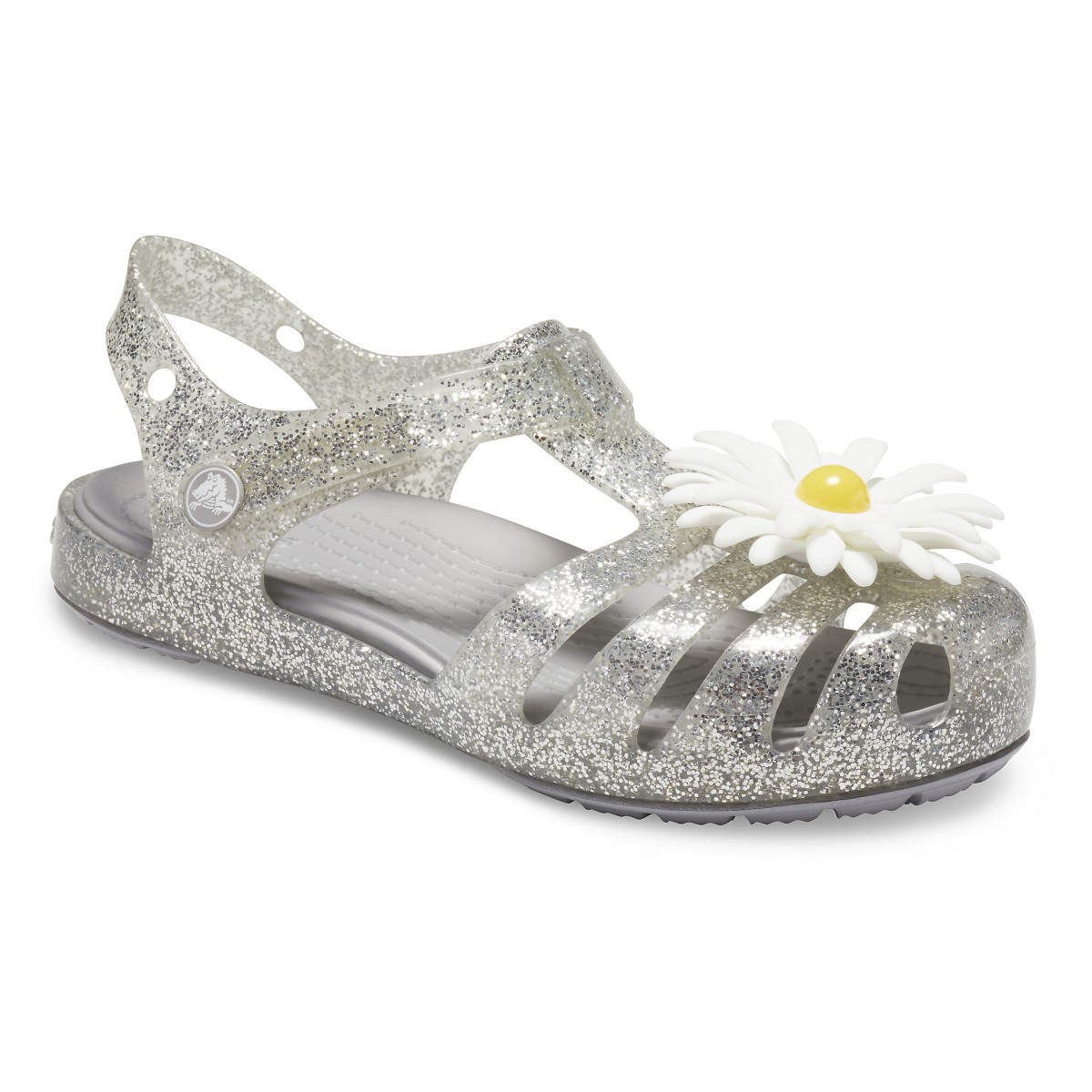 Sandale Crocs Isabella Charm Sandal Argintiu – Silver Argintiu imagine 2022