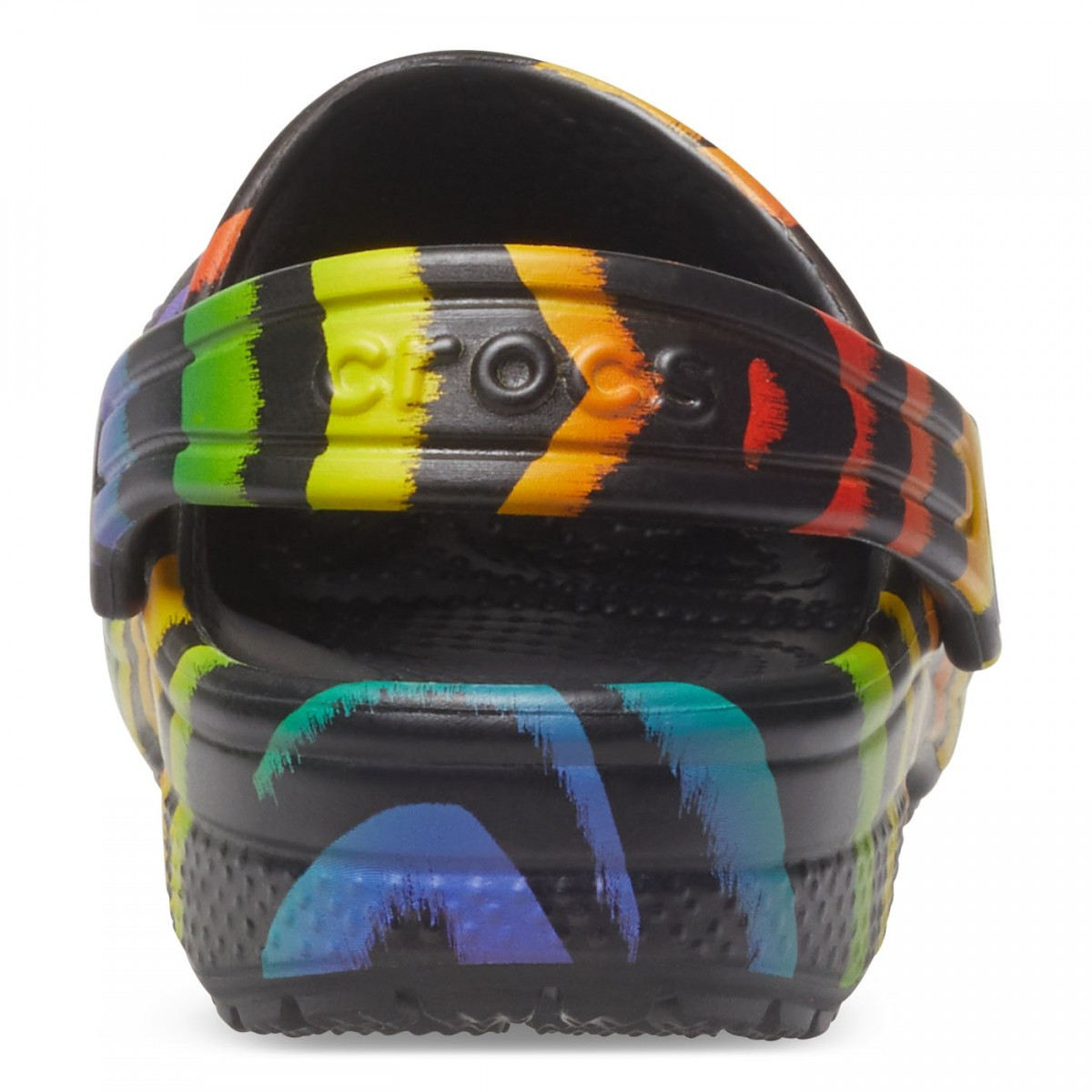 Saboti Crocs Kids\' Classic Seasonal Print Clog Negru - Black/Multi - 4 | YEO