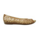 Balerini Crocs Isabella Jelly Flat Culoare Bronz - Bronze