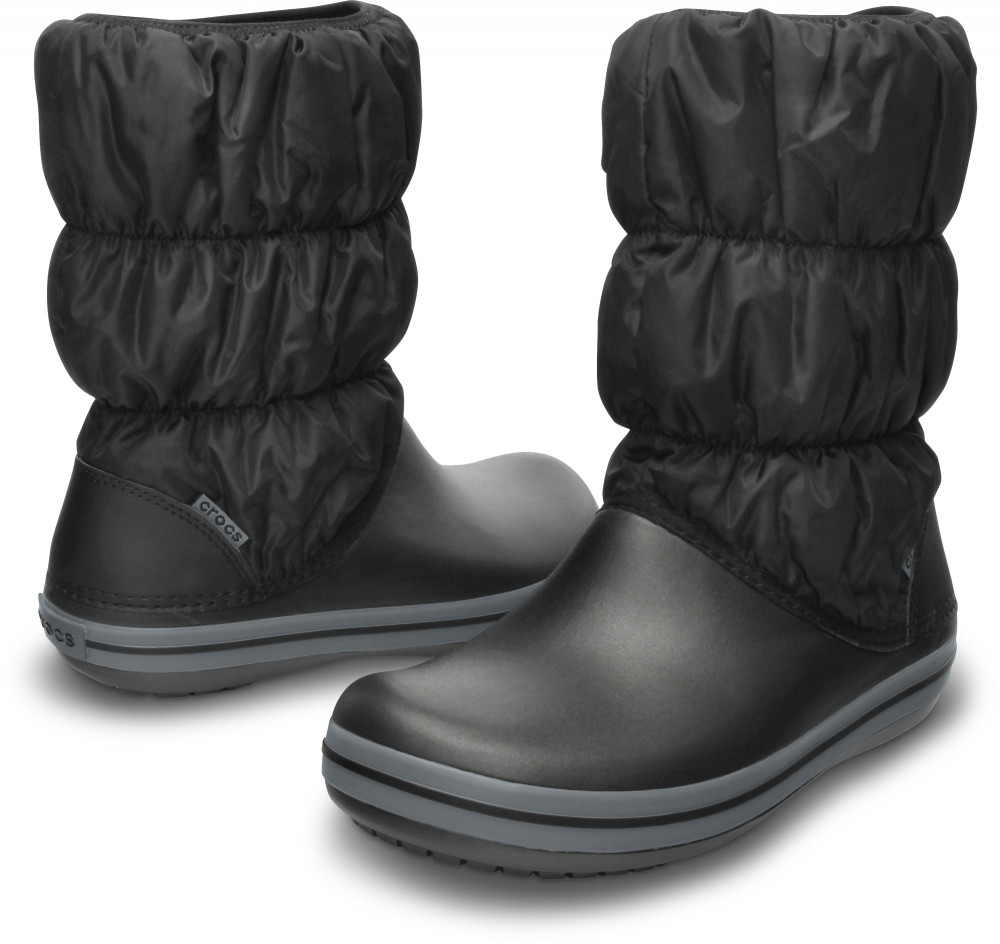 Cizme Crocs Winter Puff Boot Negru - Black/Charcoal - 1 | YEO