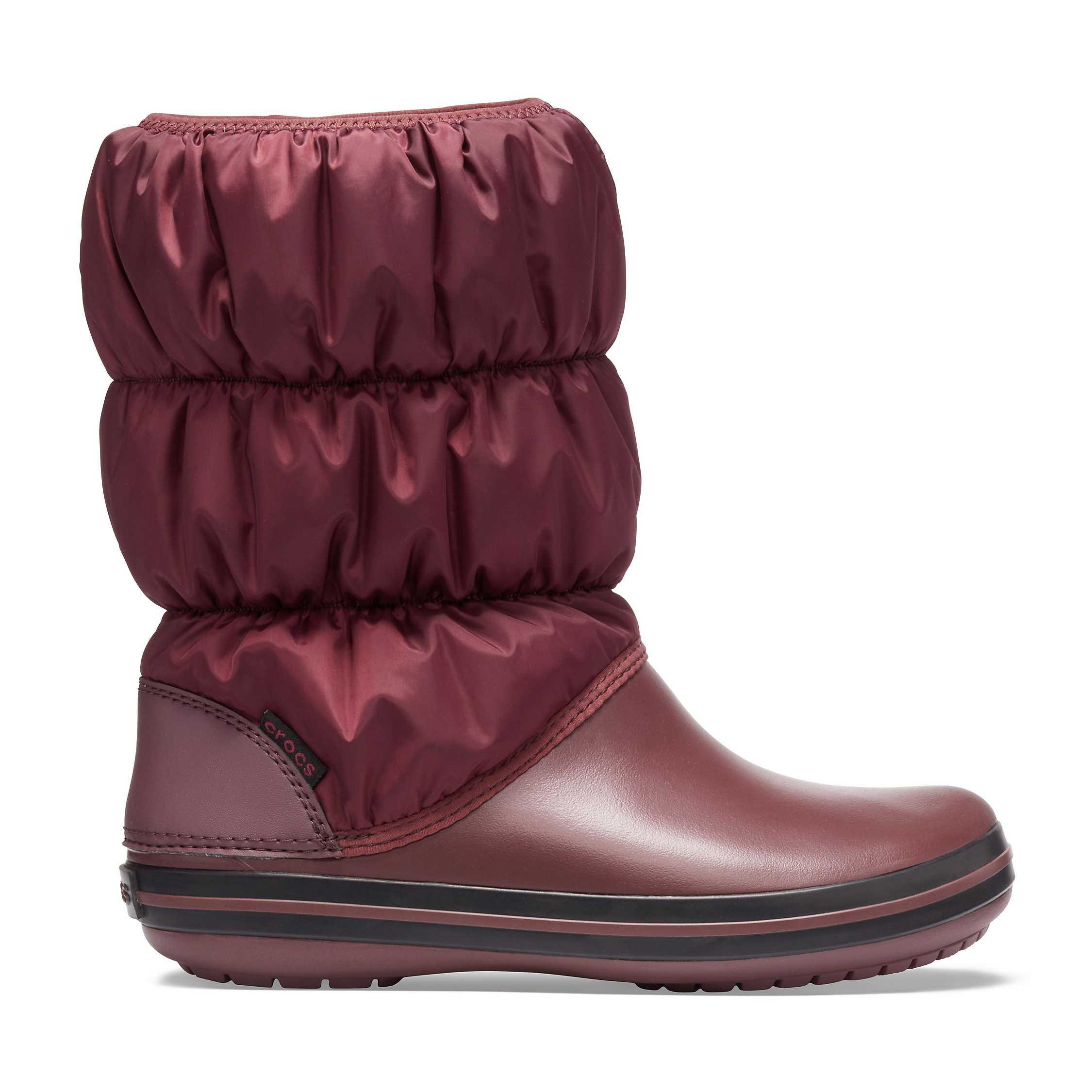 Cizme Crocs Winter Puff Boot Bordo – Burgundy/Black Boot imagine 2022