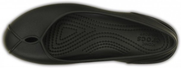 Balerini Crocs Olivia II Flat Negru - Black
