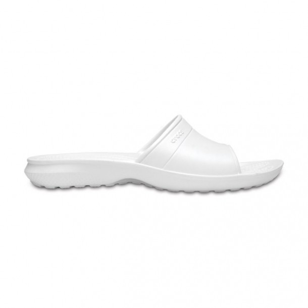 Papuci Crocs Classic Slide Alb – White Alb imagine 2022