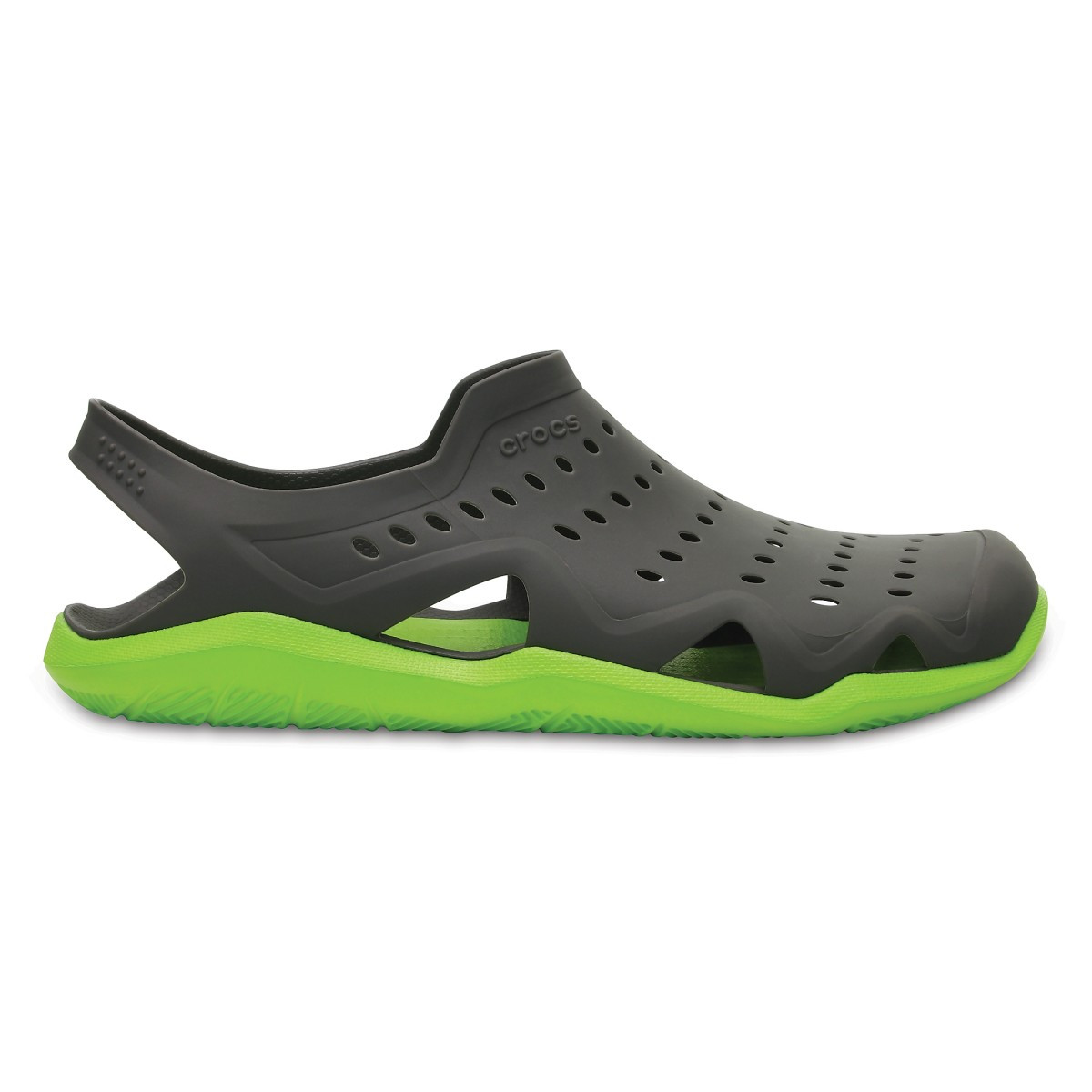 Sandale Crocs Men’s Swiftwater Wave Gri – Graphite/Volt Green barbati imagine 2022