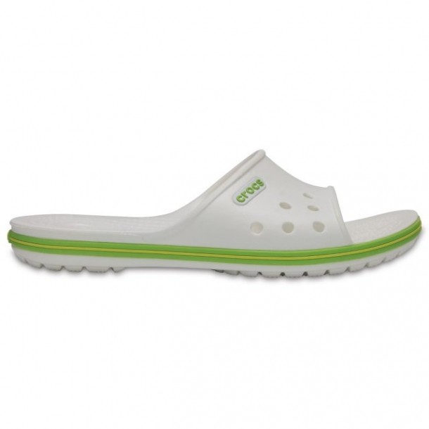 Papuci Crocs Crocband II Slide Alb – White Alb imagine 2022