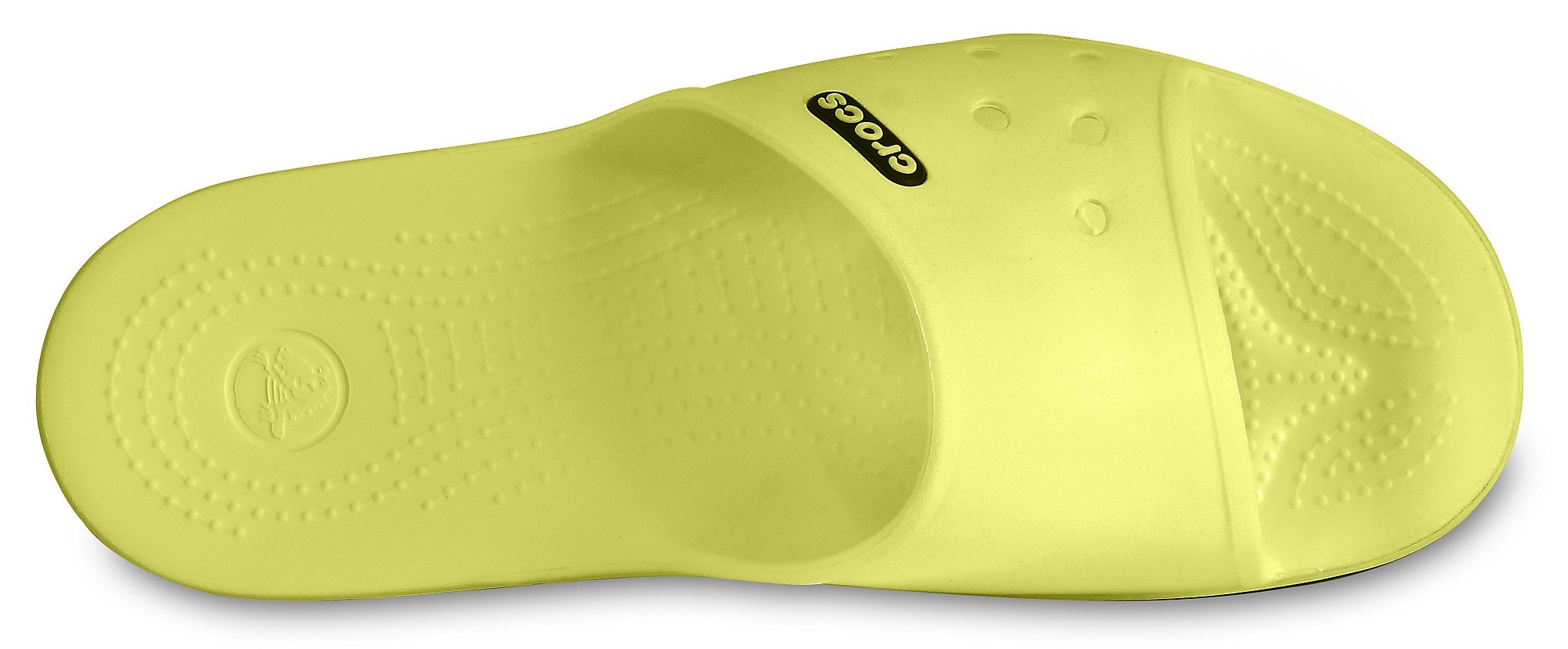 Papuci Crocs Crocband II Slide Verde - Tennis Ball Green/White