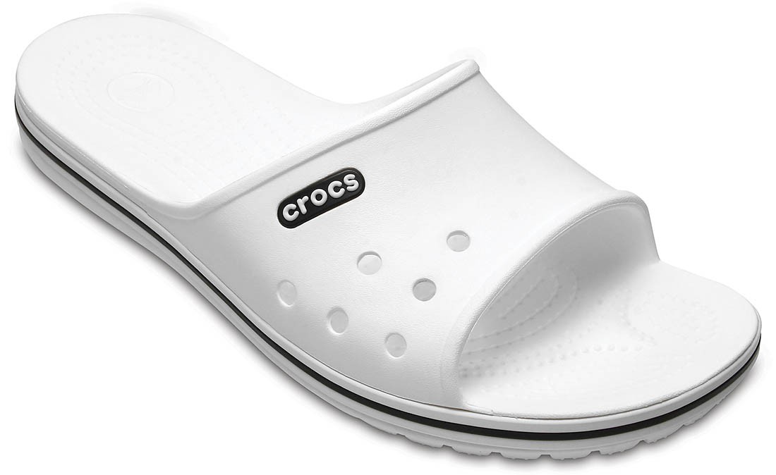 Papuci Crocs Crocband II Slide Alb - White/Black - 1 | YEO