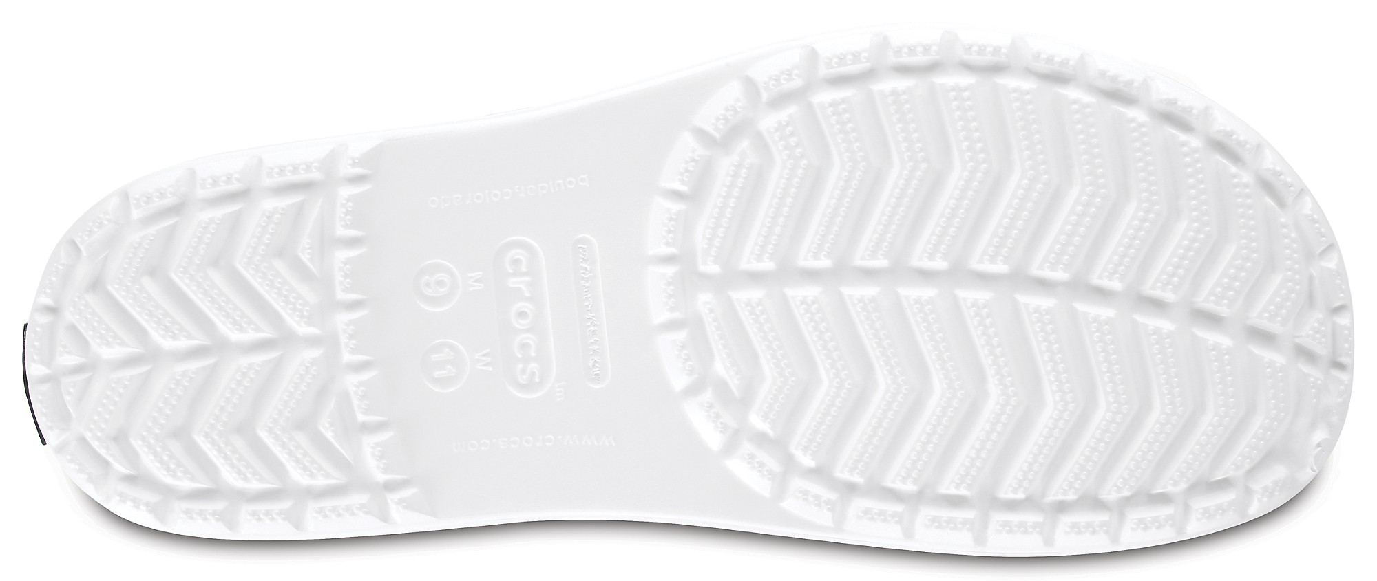 Papuci Crocs Crocband II Slide Alb - White/Black - 3 | YEO