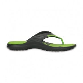 Papuci Crocs Modi Sport Flip Gri – Graphite/Volt Green barbati imagine 2022