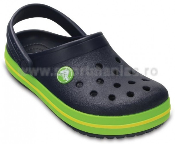 Saboti Crocs Crocband Kids Bleumarin - Navy/Volt Green - 1 | YEO