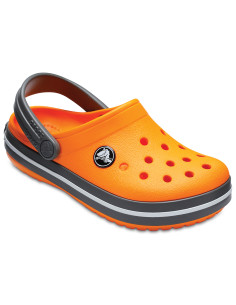 Saboti Crocs Crocband Kids Portocaliu - Blazing Orange/Slate Grey 2