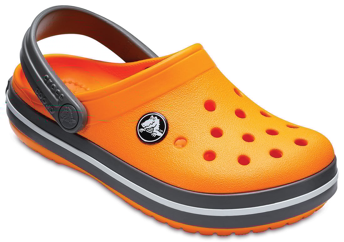 Saboti Crocs Crocband Kids Portocaliu - Blazing Orange/Slate Grey - 1 | YEO